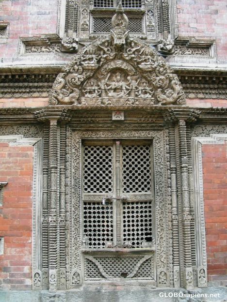 Postcard Old Carved Window