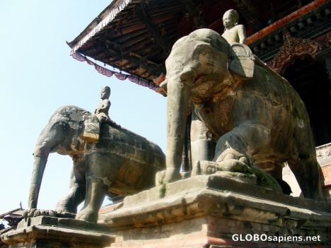 Postcard Bhimsen's elephants