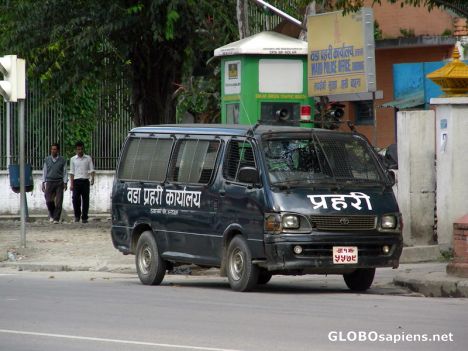 Postcard Police car