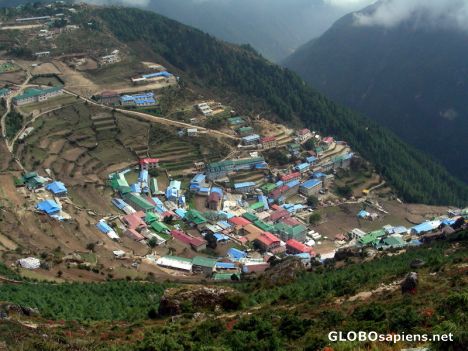 Postcard View over Namche Bazaar