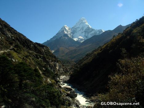 Postcard view of Ama Dablam