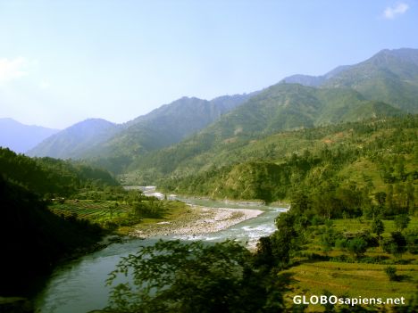 Postcard A river runs through it