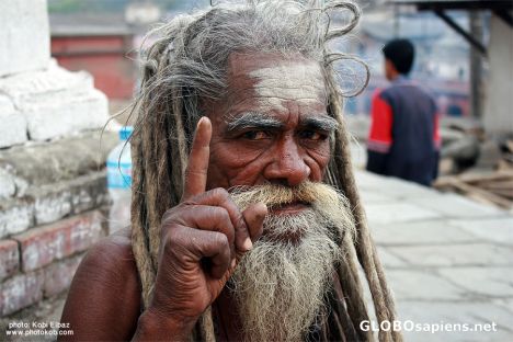 Postcard Sadhu- In Pashupatinath
