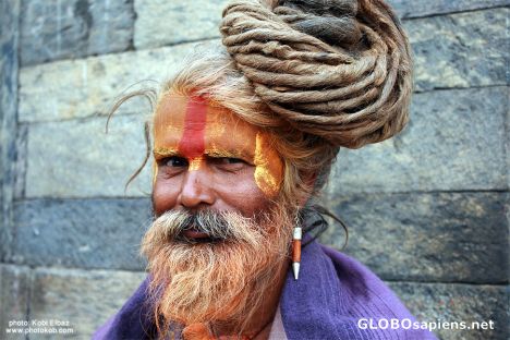 Postcard Sadhu- In Pashupatinath