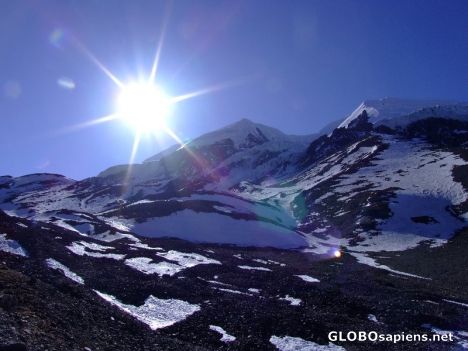 Postcard Snow capped mountains