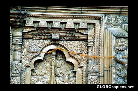 Postcard Temple decoration, Changu Narayan