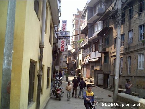 Postcard Thamel area Street