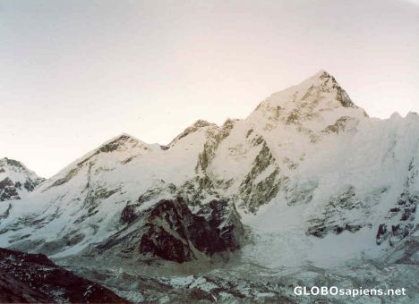 Postcard Everest and Lhotse