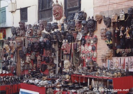 Postcard Typical stall