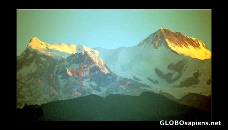 Postcard Annapurna 1, near Pokhara