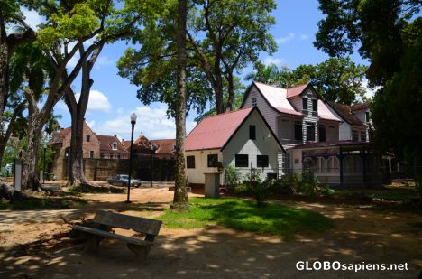 Postcard Paramaribo (SR) - in the fort area