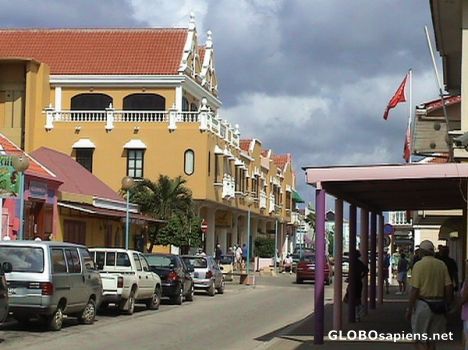 Postcard The main street of Kralendijk