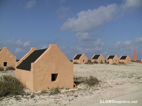 Postcard Old slaves' huts