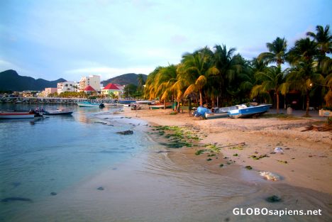 Postcard Philipsburg (AN) - the end of the main beach