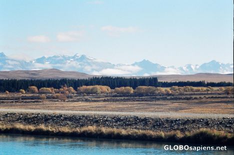 Postcard Lake with Southern Alps