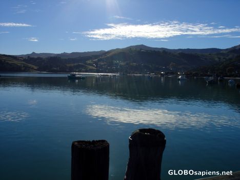 Postcard Akaroa at nightfall
