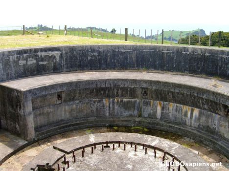 Postcard stony batter gun emplacements