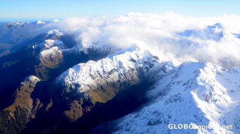 Postcard Southern Alps (NZ) - a freshly capped peaks