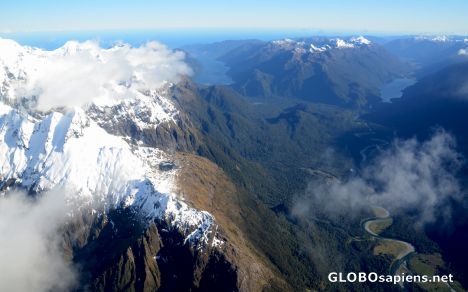 Postcard Southern Alps (NZ) - snowy mountain