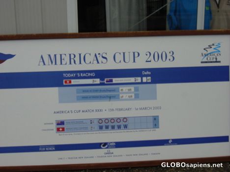 Postcard Americas Cup 2003