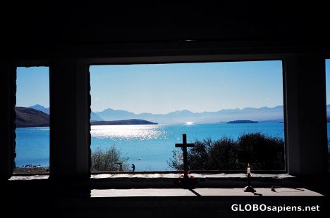 Postcard view from church window