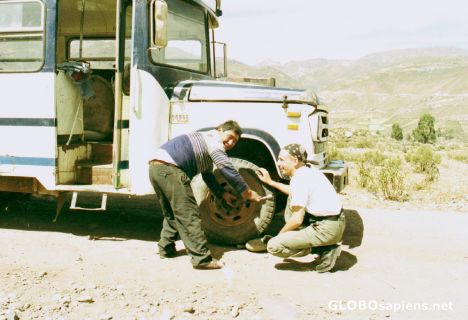 Postcard Flat Tyre