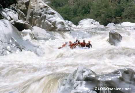 Postcard white water rafting