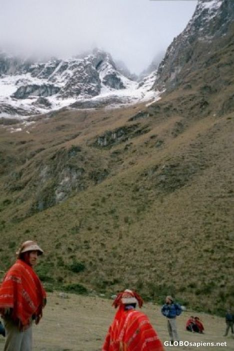 Postcard Inka Trail-Looking up at Dead Woman\'s Pass