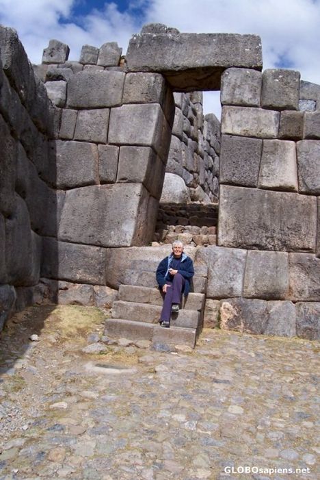 Postcard Sachsaywaman - Authentic lintel