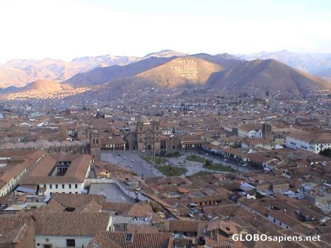 Postcard View of Plaza De Armas from St Cristobal