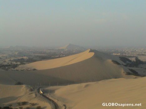 Postcard View over Huacachina oasis