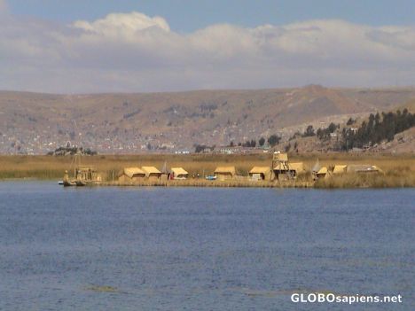 Postcard Uros floating island