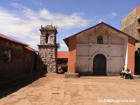 Local church on Taquile s plaza.