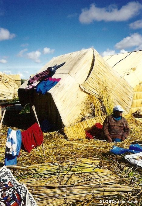 Postcard Lake Titicaca, Bolivia.