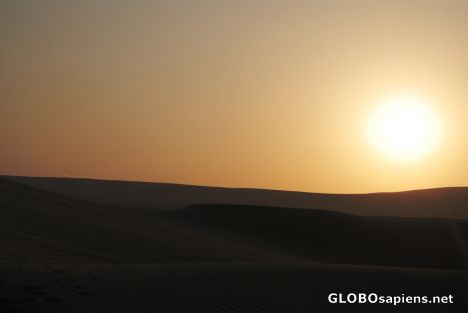 Postcard huacachina sunset