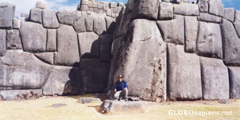 Postcard Me at the Sacsayhuaman walls.