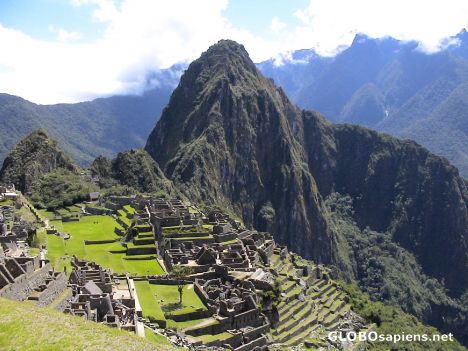 Postcard The backbone of Machu Picchu