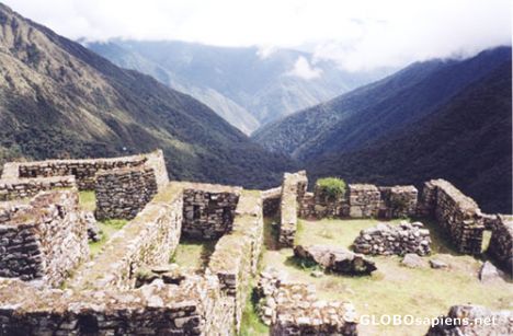 Postcard sayacmarca fortress.