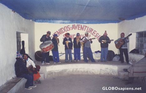 Postcard Amantani band.