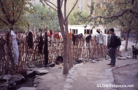 Postcard Pakistan 2008, Skardu, Nainsukh, Clothesline