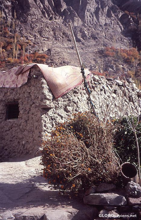 Postcard Pakistan 2008, Karimabad, Altit Fort, The Village