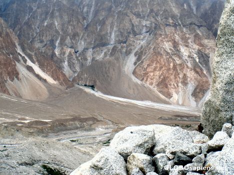 Postcard Passu Wall from Batura Glacier