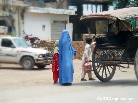 Postcard Afghan Blue