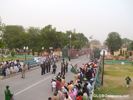 Postcard Wagah Border Lahore