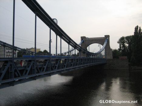 Postcard Grunwaldzki bridge