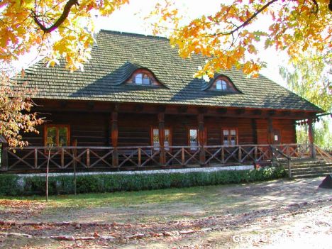 Postcard Karczma - old tavern in Lipowiec