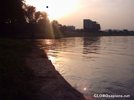 Postcard wisła river