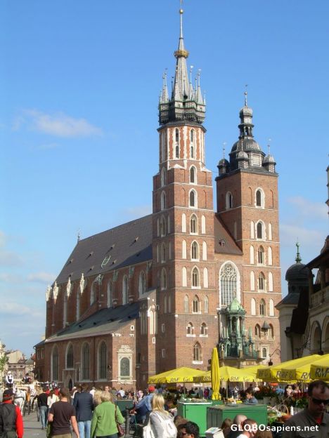 Postcard Kosciol Mariacki (St Mary's church)