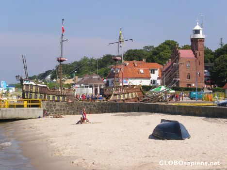 Postcard Ustka, Poland.
