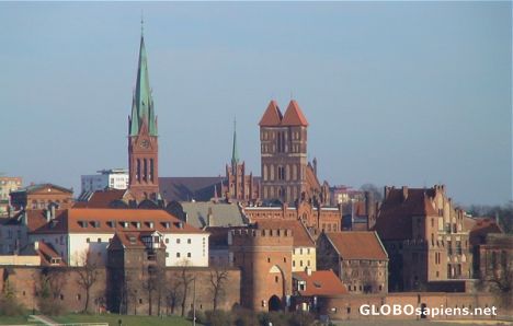 Postcard The spires of Torun